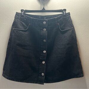 ASOS black denim mini skirt